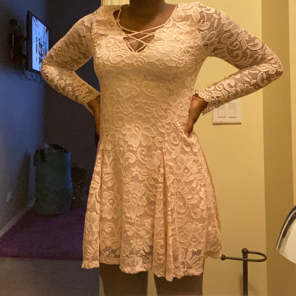Pink Lace Mini Dress from Forever 21
